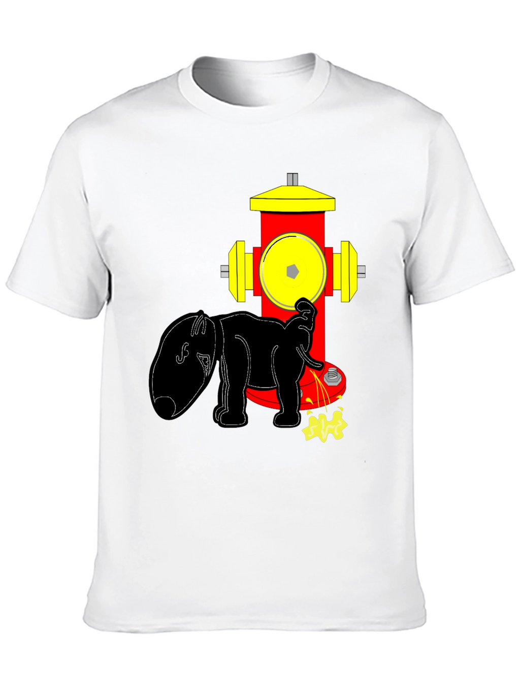 Dog Hydrant Tee: Humorous Graphic T-Shirt