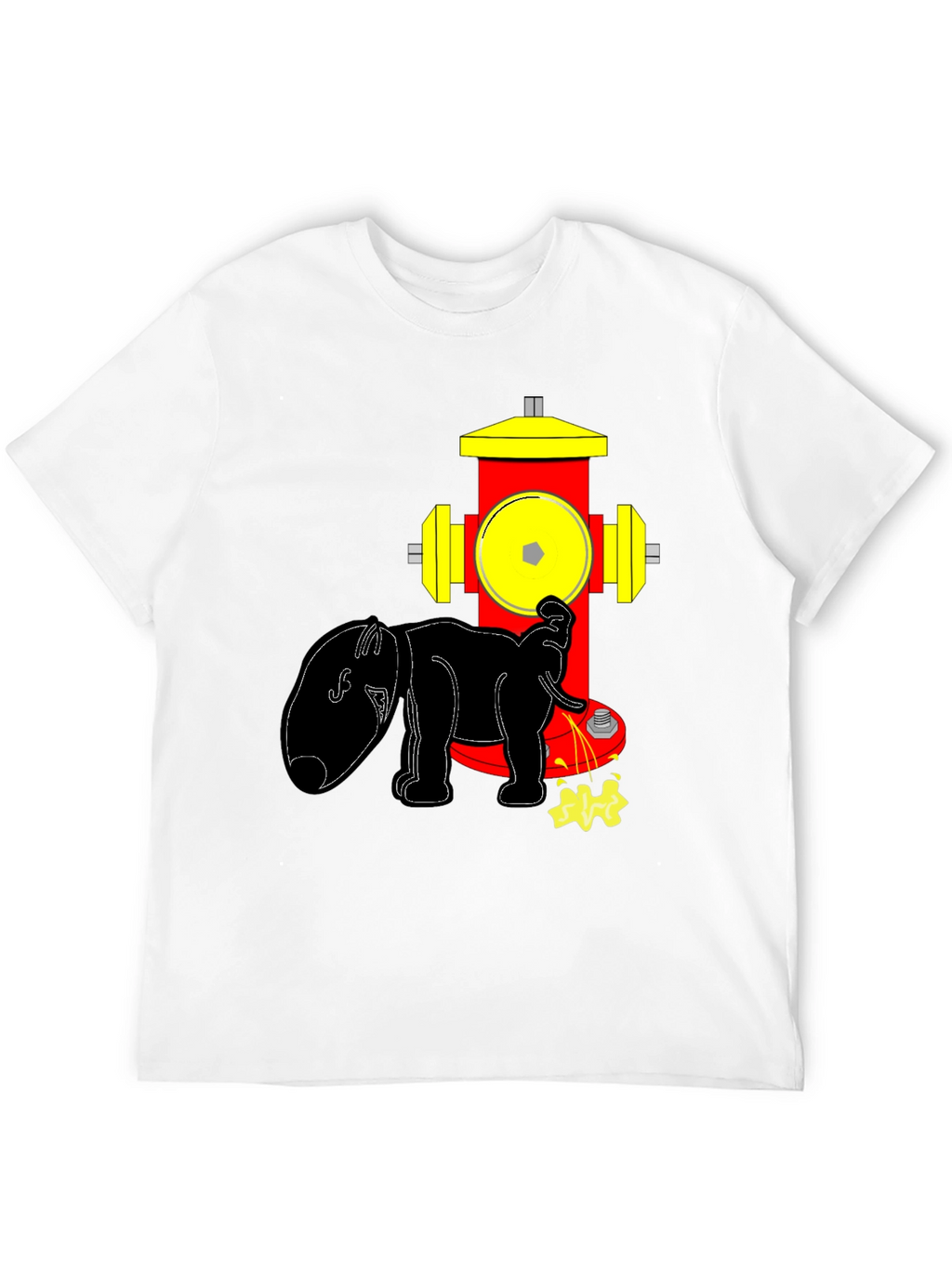 Dog Hydrant Tee: Humorous Graphic T-Shirt