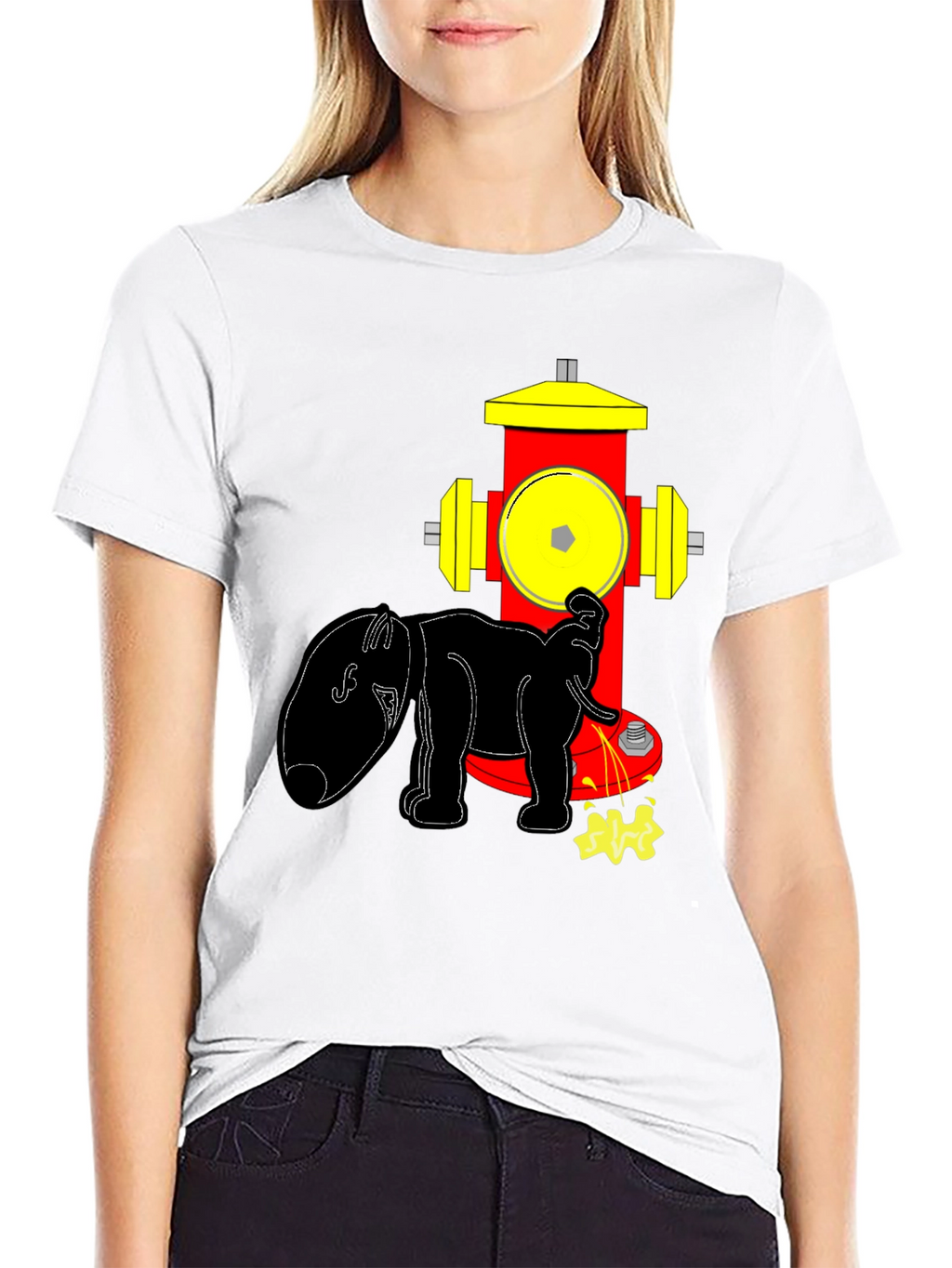 Dog Hydrant Tee: Humorous Graphic T-Shirt
