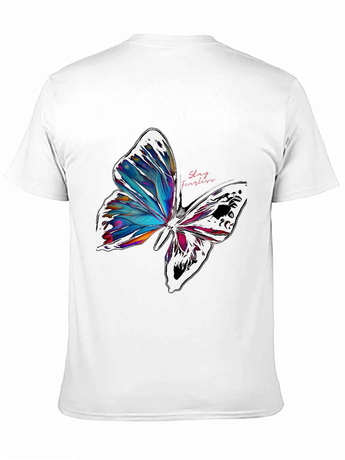 Stay Fearless Butterfly Graphic T-Shirt - Black