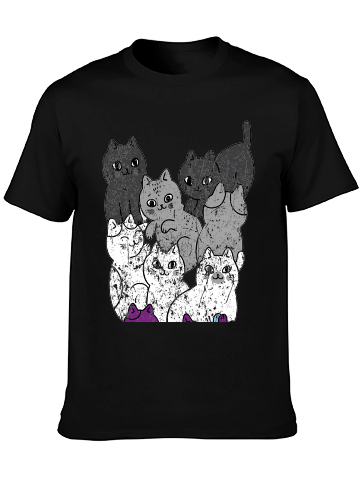 Quirky Cat Graphic Tee - Unisex Cotton T-Shirt