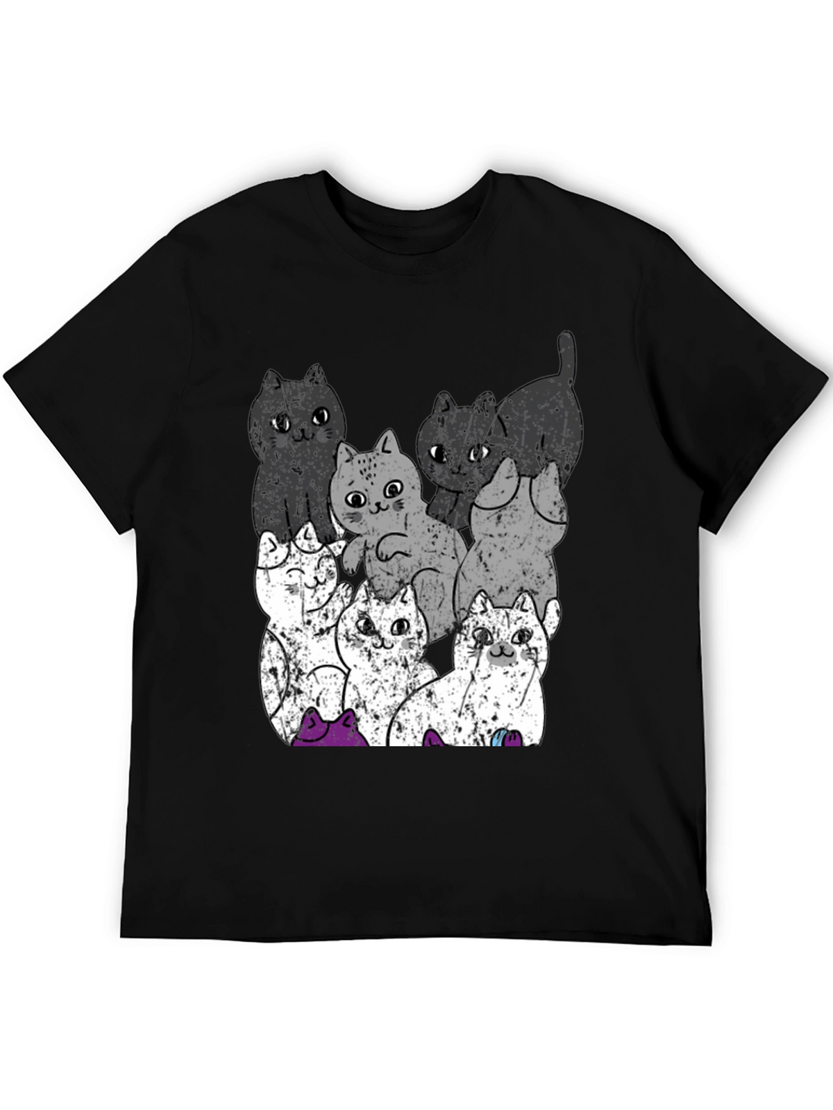 Quirky Cat Graphic Tee - Unisex Cotton T-Shirt