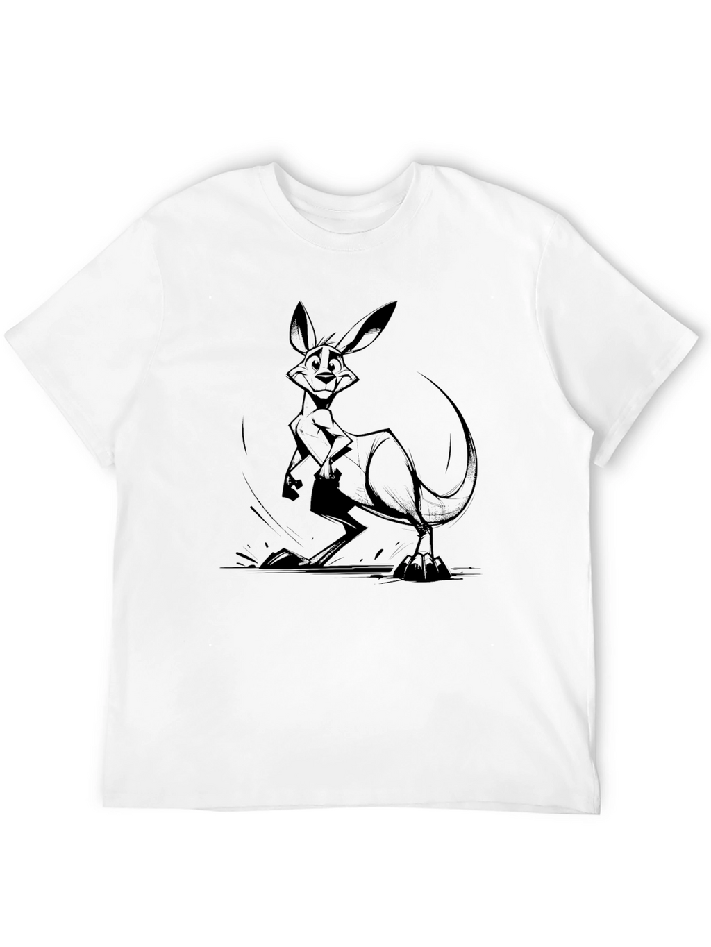 Kangaroo Graphic T-Shirt - Black