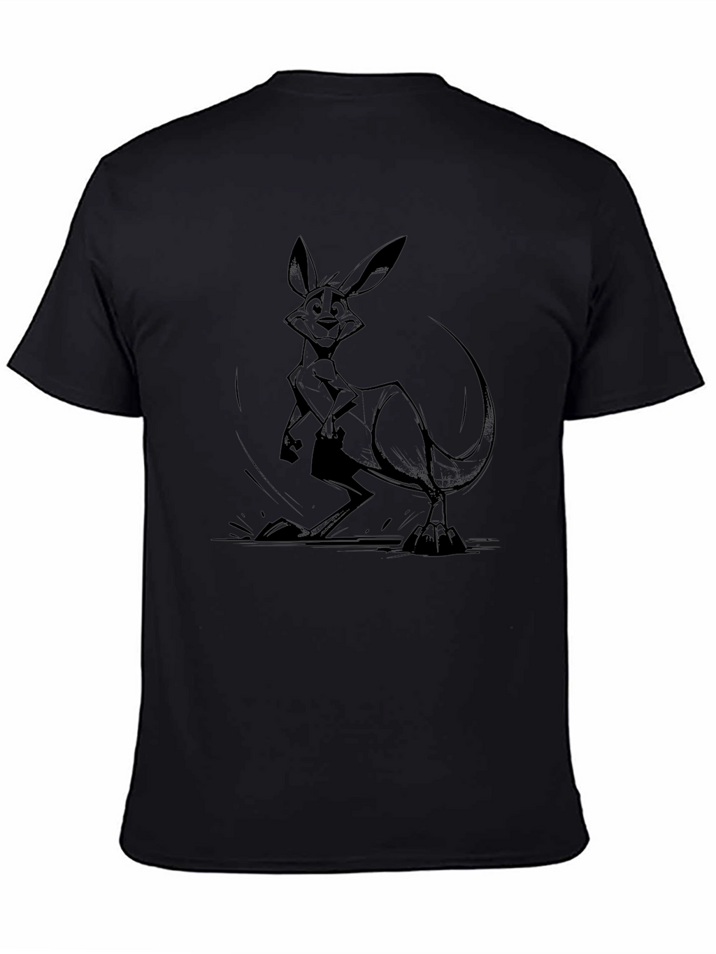 Kangaroo Graphic T-Shirt - Black