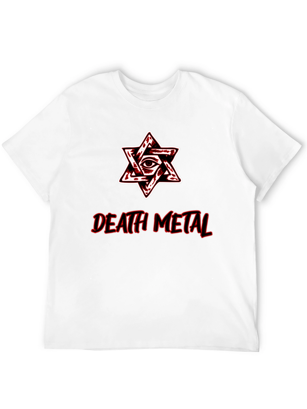 Death Metal Graphic Tee - Occult Star Eye Design