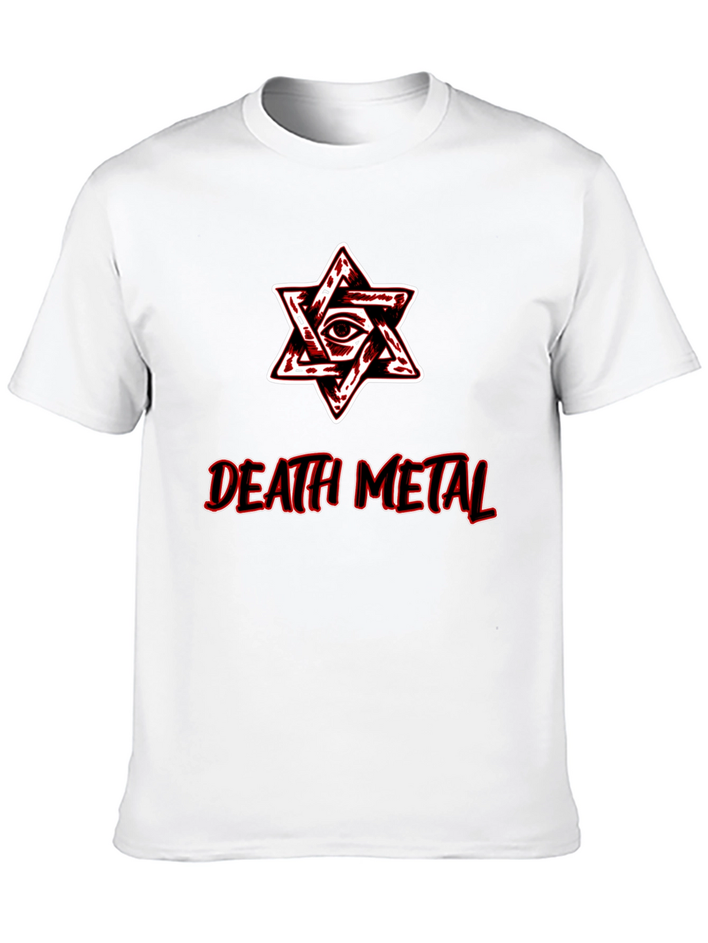 Death Metal Graphic Tee - Occult Star Eye Design