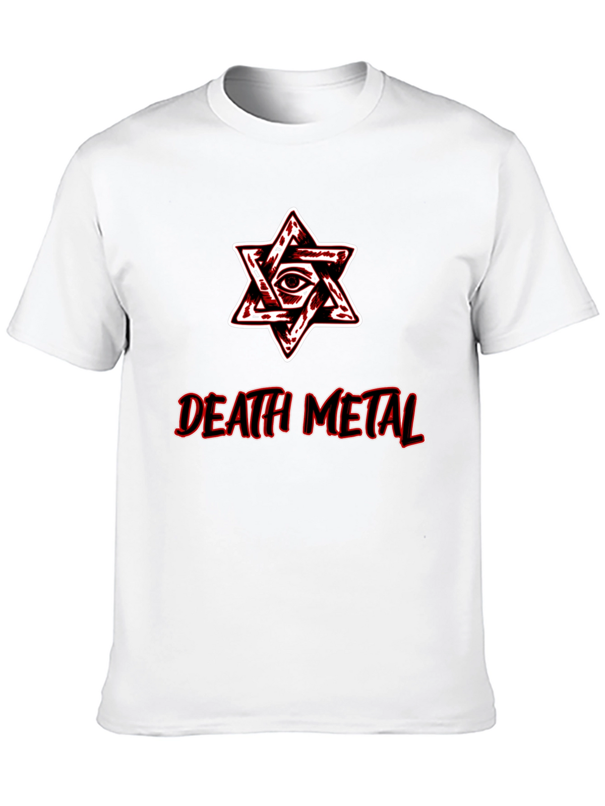 Death Metal Graphic Tee - Occult Star Eye Design