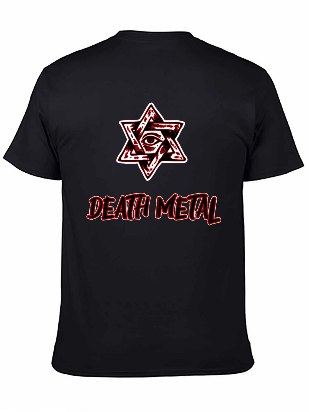 Death Metal Graphic Tee - Occult Star Eye Design