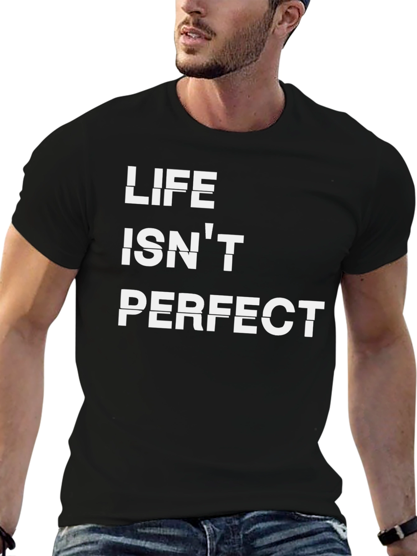 Life Isnt Perfect Graphic Tee - Black
