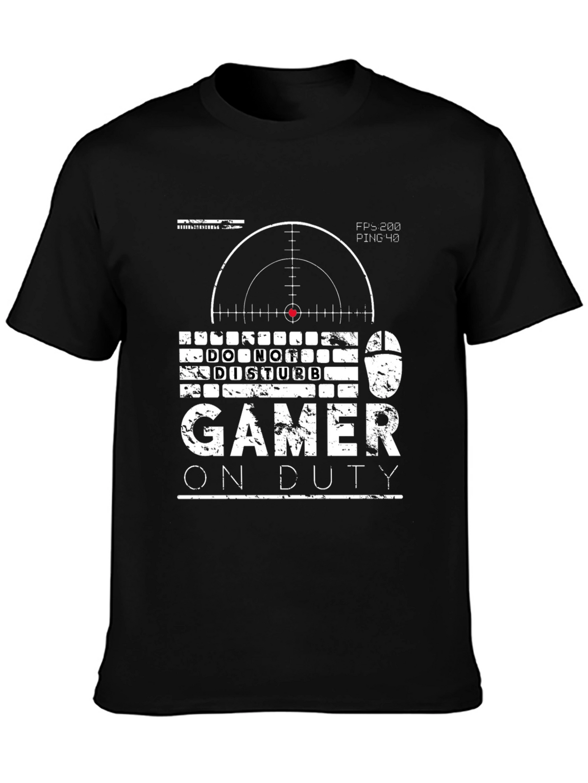 Gamer On Duty Graphic Tee - Black Cotton T-Shirt