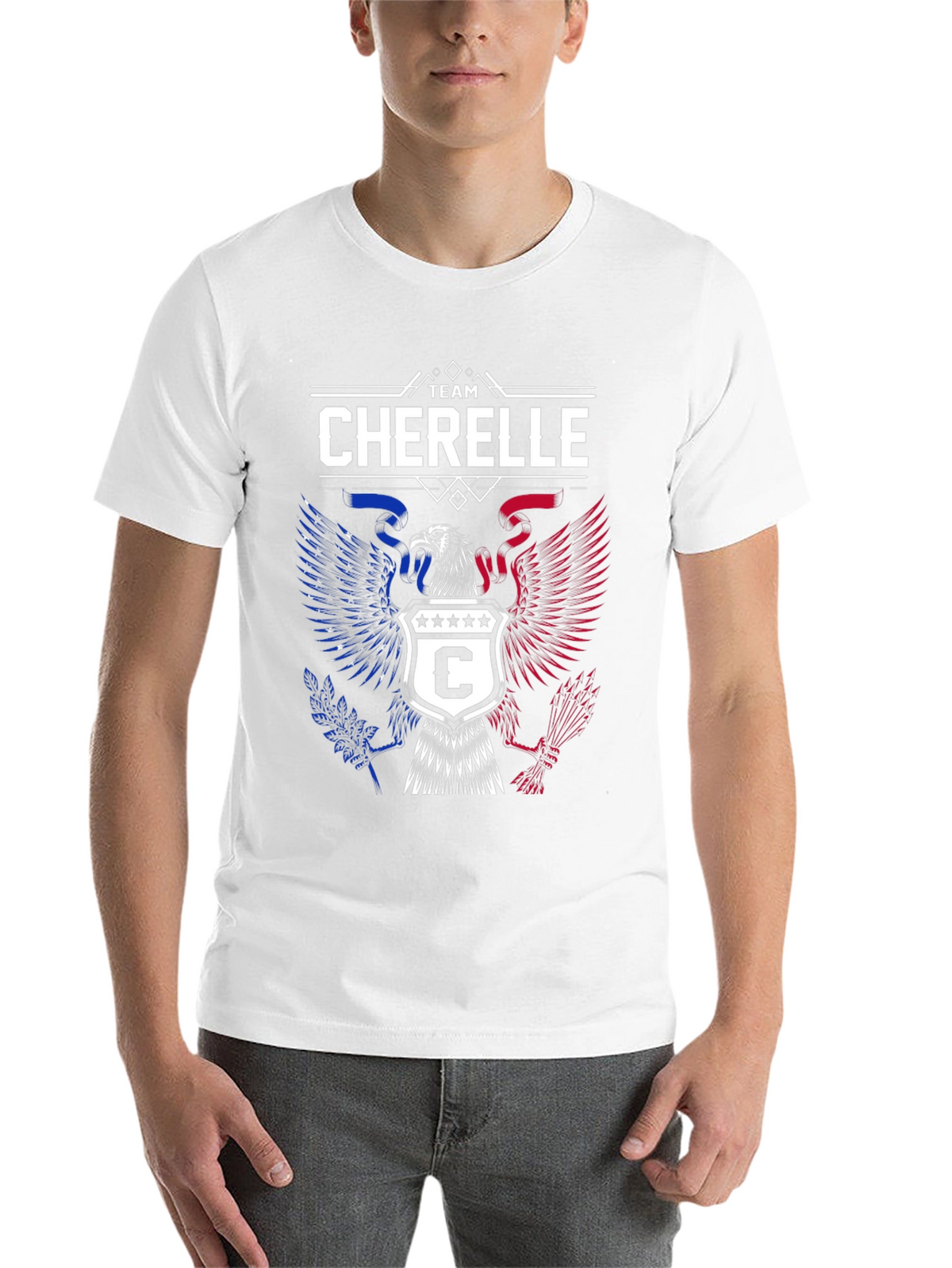 Team Cherelle Graphic T-Shirt - Patriotic Eagle Design