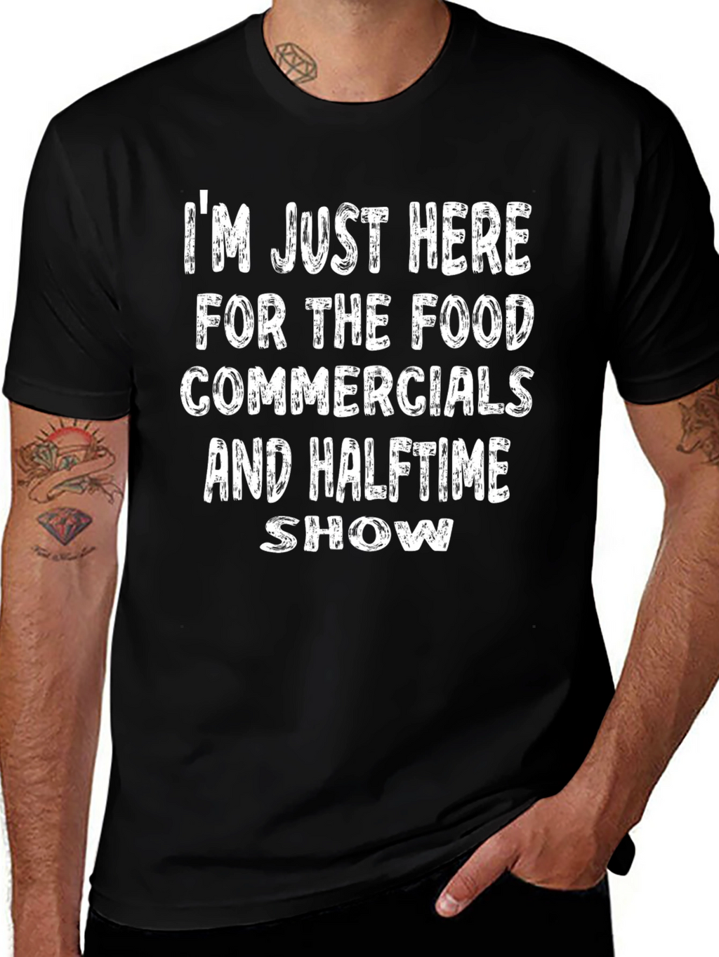 Funny Football Game Day T-Shirt: Food Commercials Halftime