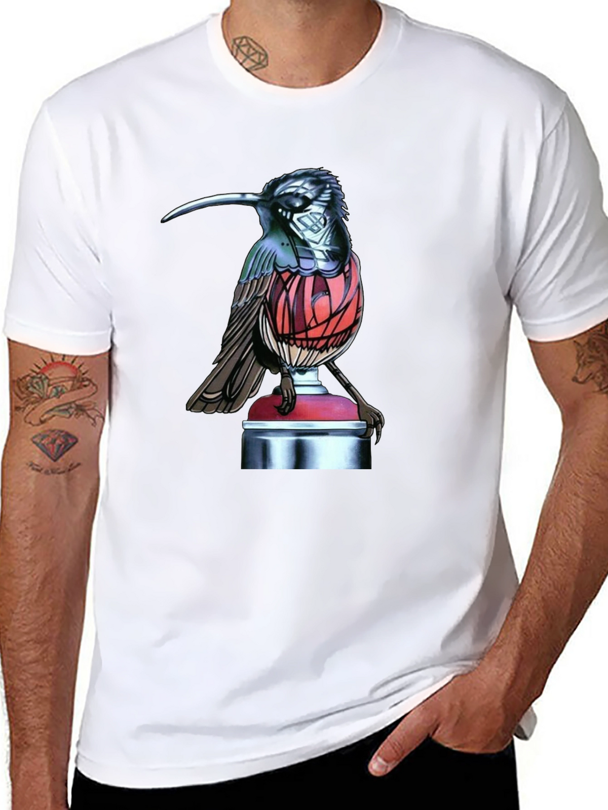 Hummingbird Spray Can Art T-Shirt