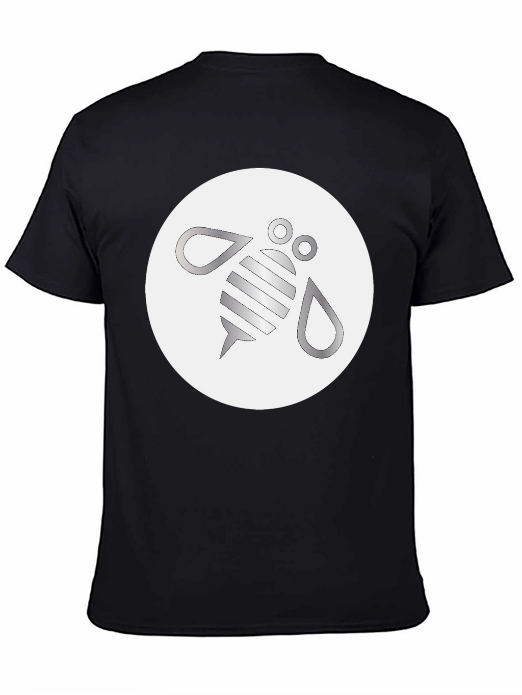 Modern Bee Graphic Black T-Shirt