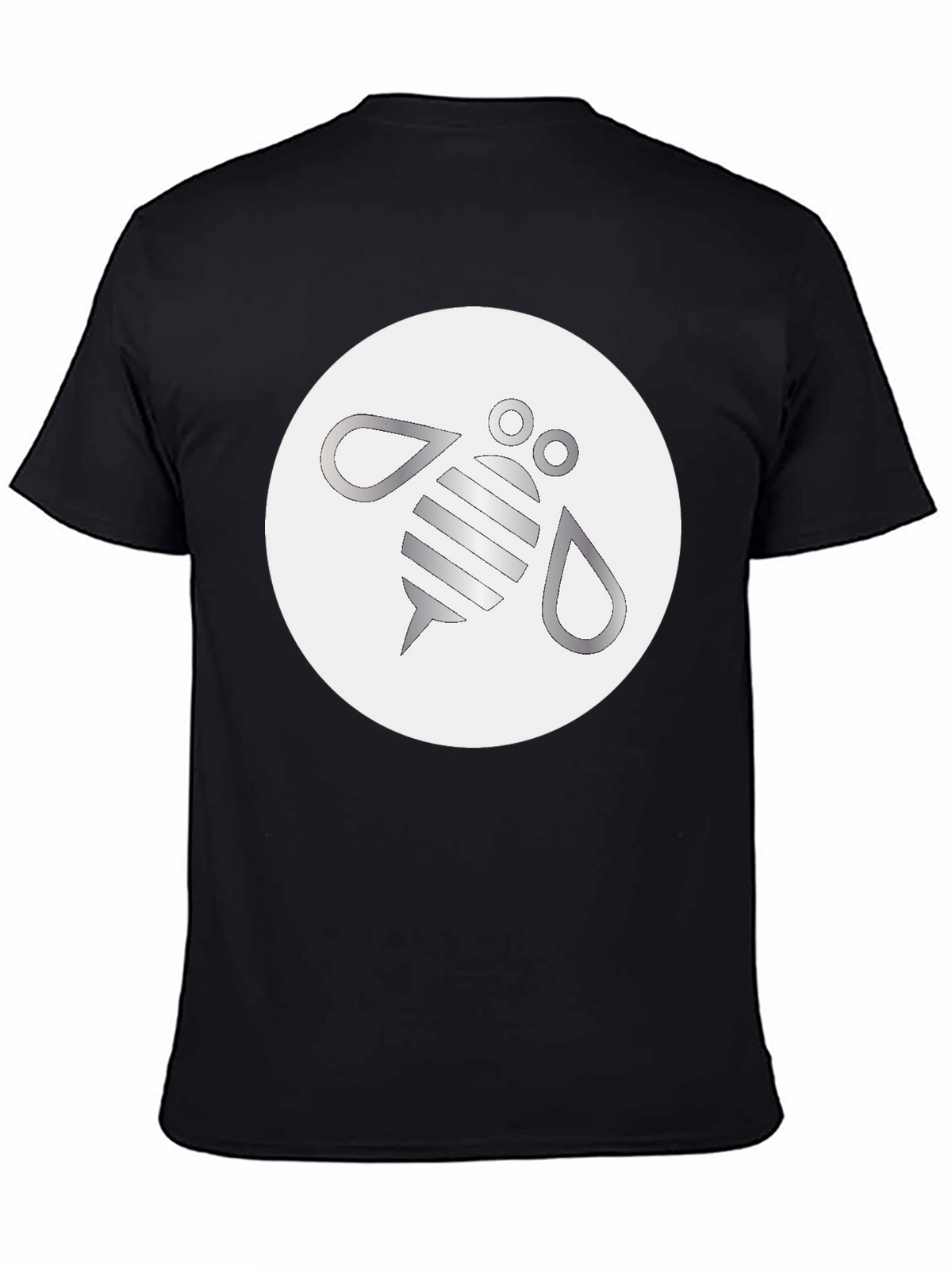 Modern Bee Graphic Black T-Shirt