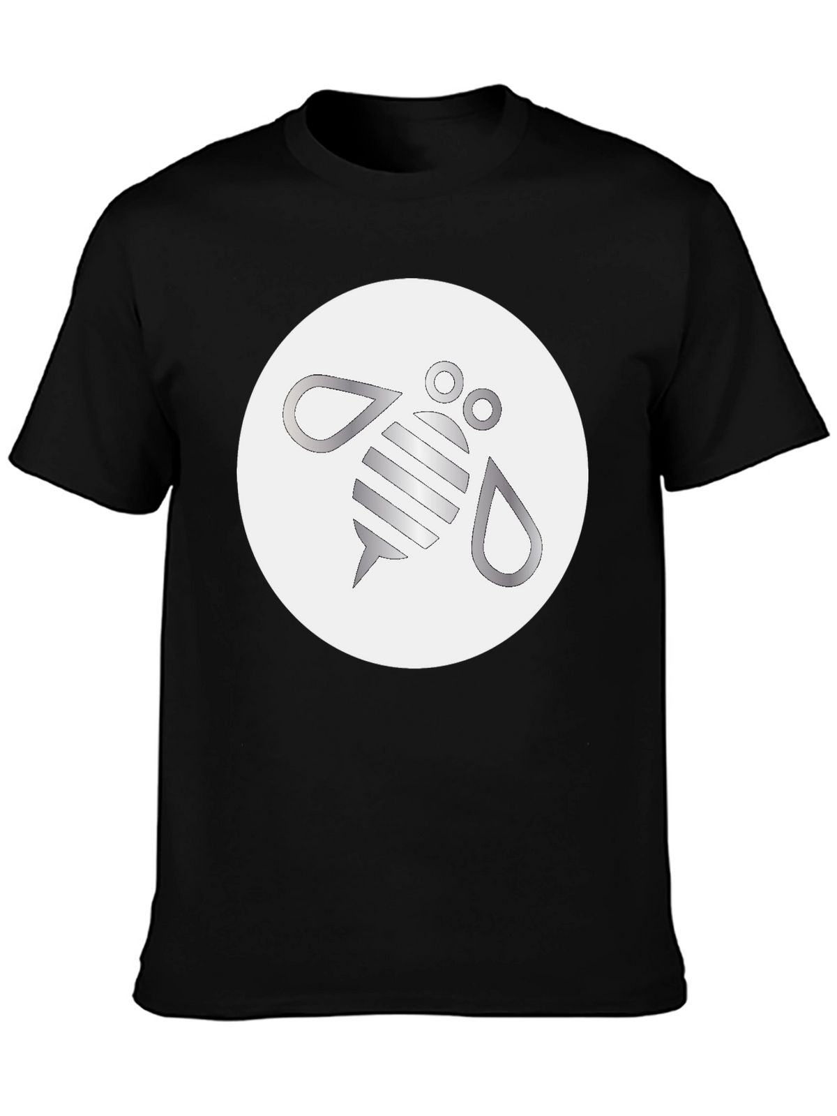 Modern Bee Graphic Black T-Shirt
