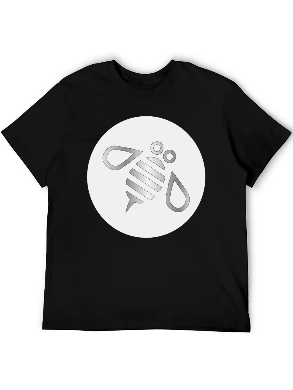 Modern Bee Graphic Black T-Shirt