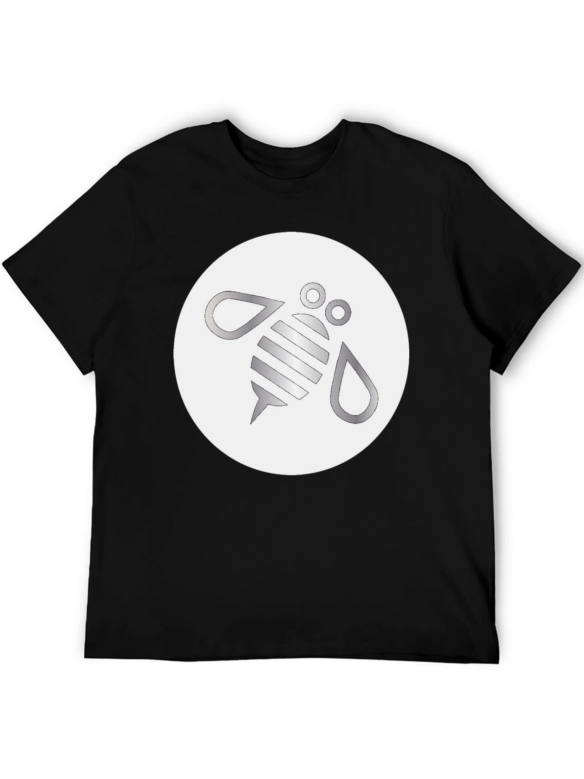 Modern Bee Graphic Black T-Shirt
