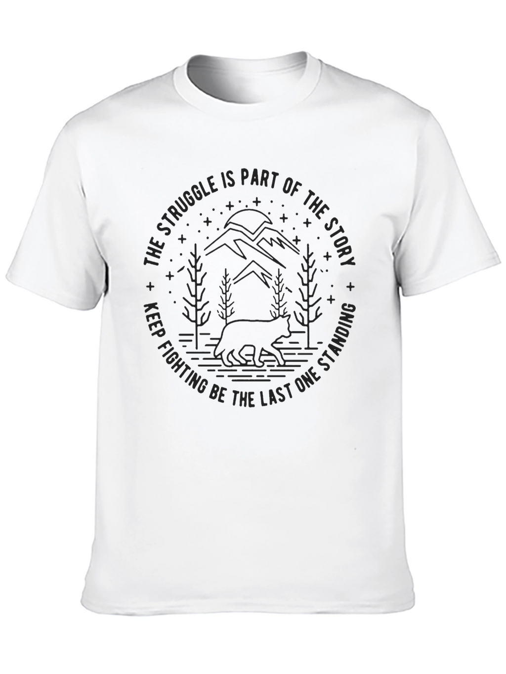 Struggle Story Bear Graphic Crew Neck Tee