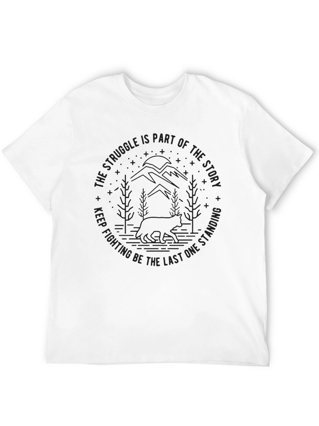 Struggle Story Bear Graphic Crew Neck Tee