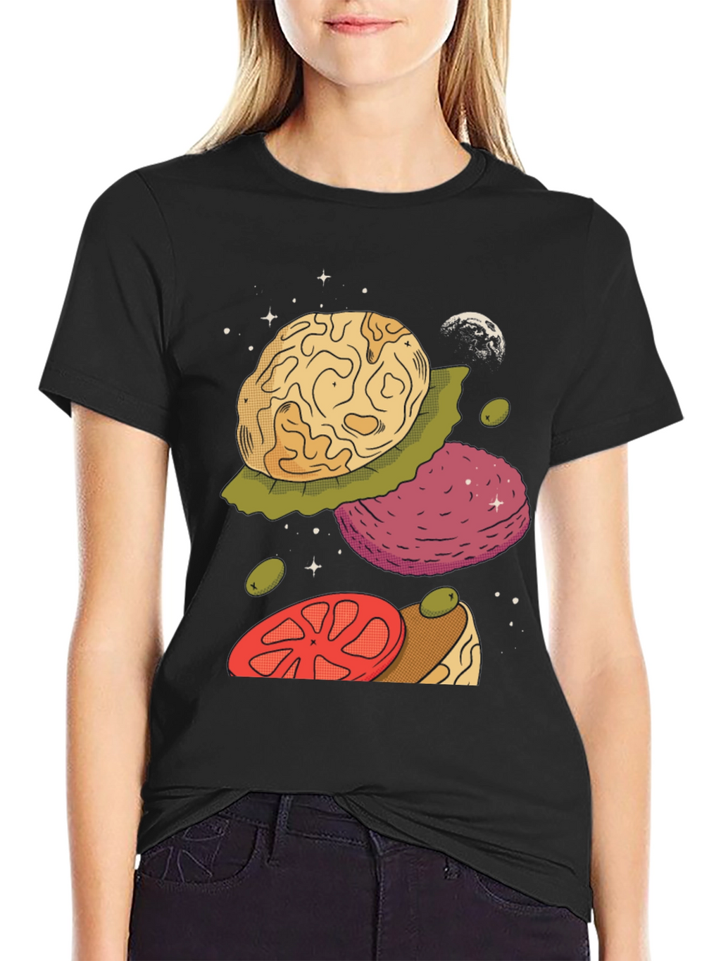 Cosmic Burger Black Graphic Tee