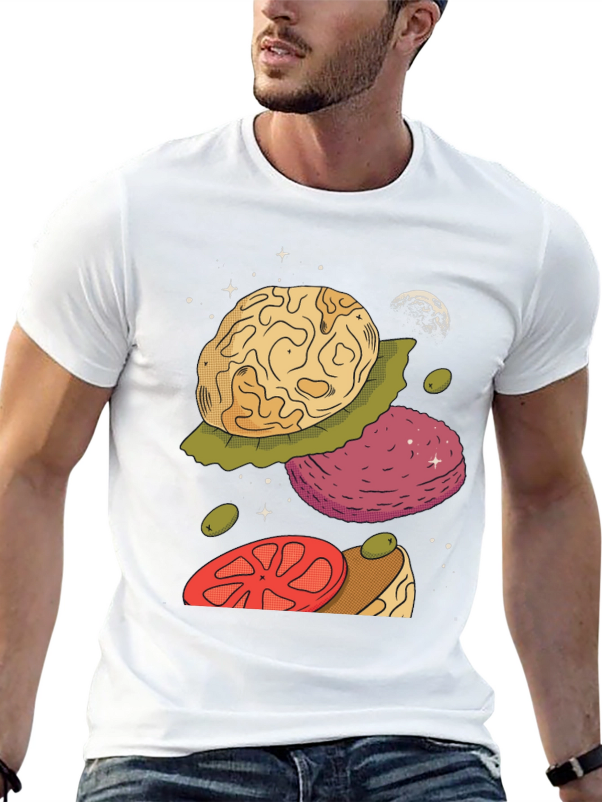 Cosmic Burger Black Graphic Tee