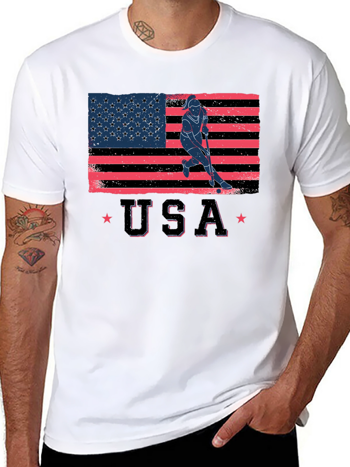 USA Hockey Flag Graphic Tee