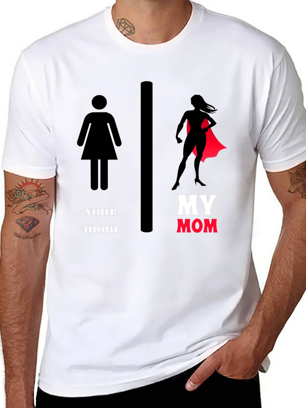 My Mom SuperHero T-Shirt - Novelty Graphic Tee