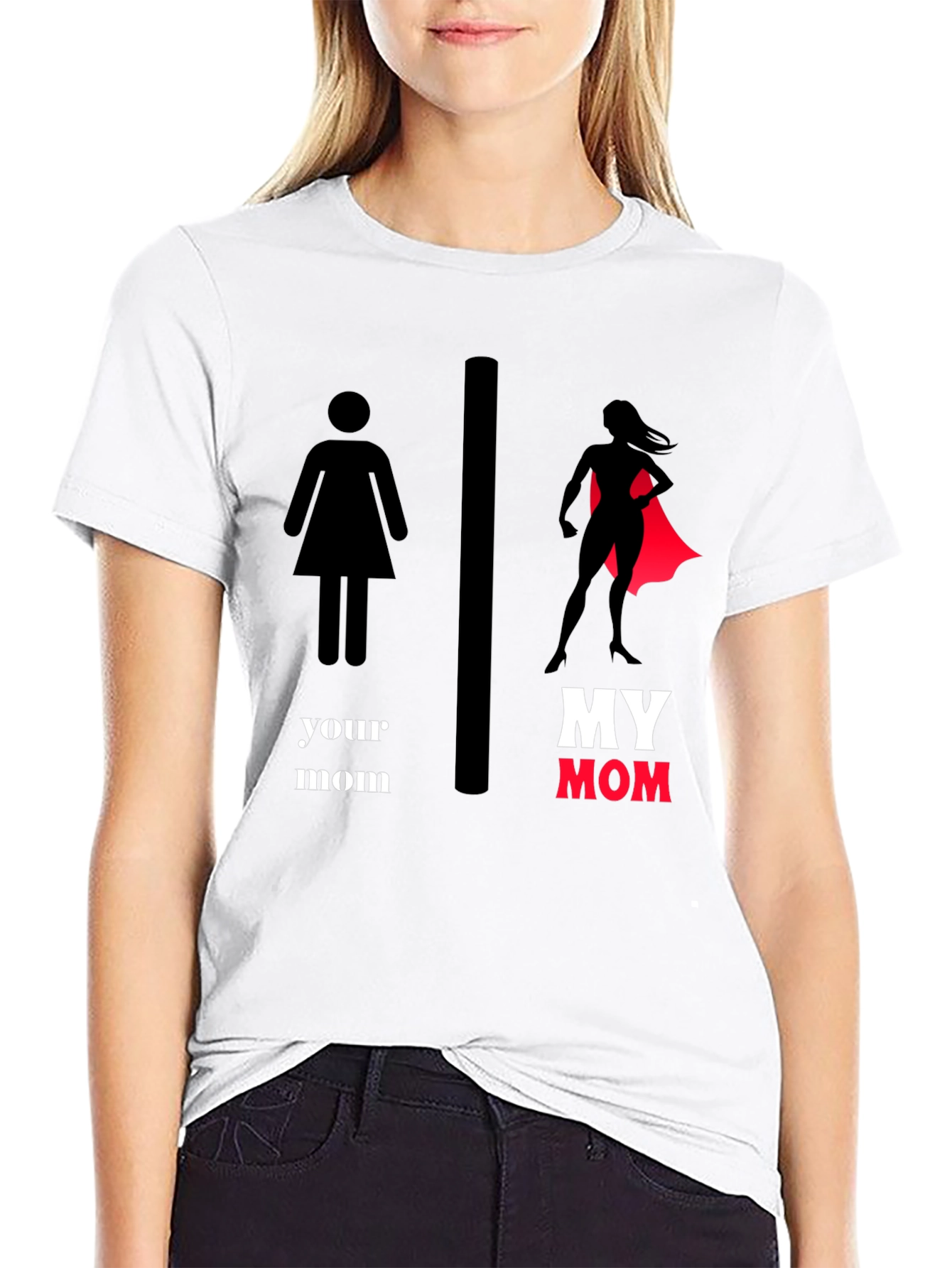 My Mom SuperHero T-Shirt - Novelty Graphic Tee