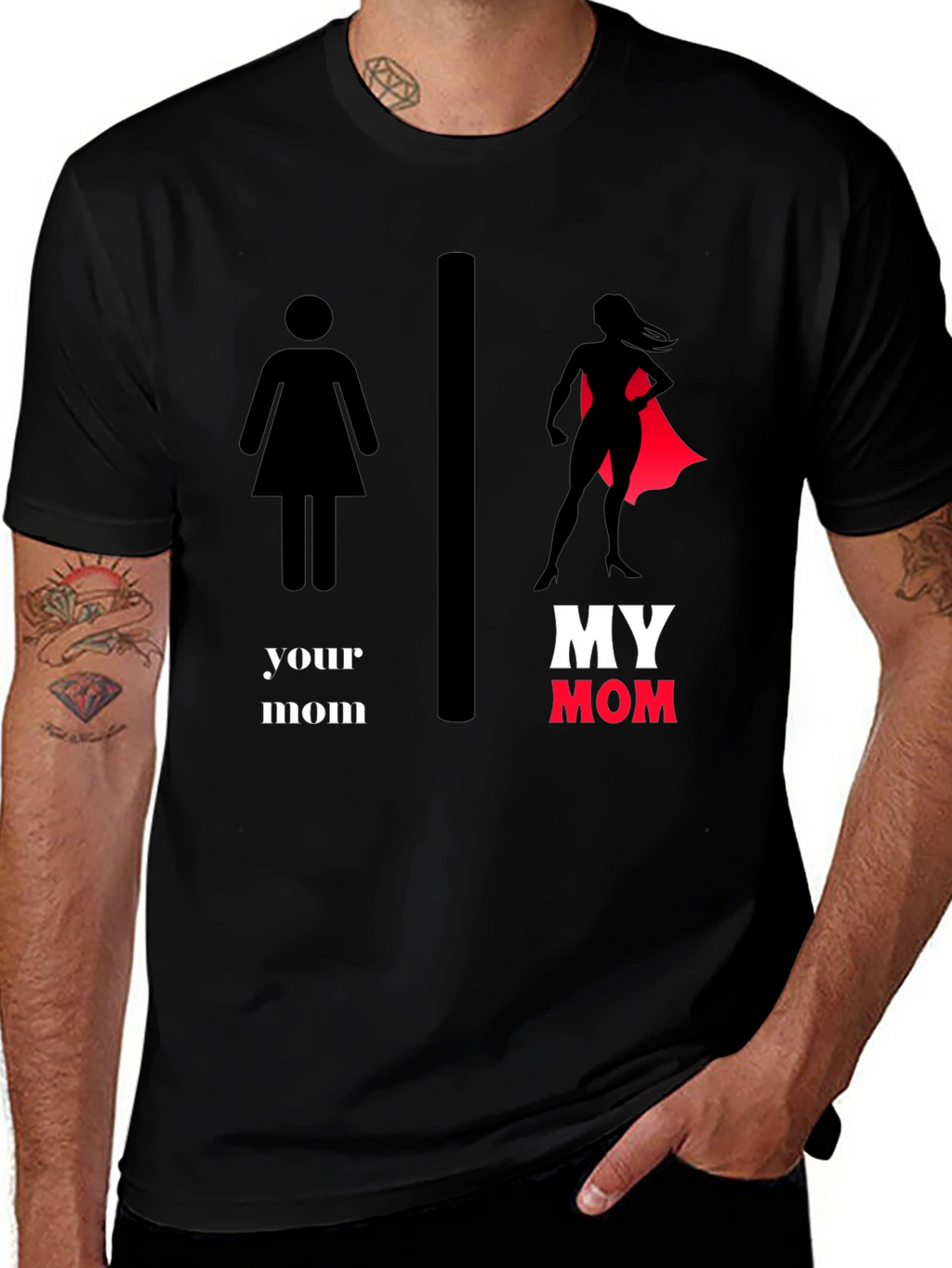 My Mom SuperHero T-Shirt - Novelty Graphic Tee