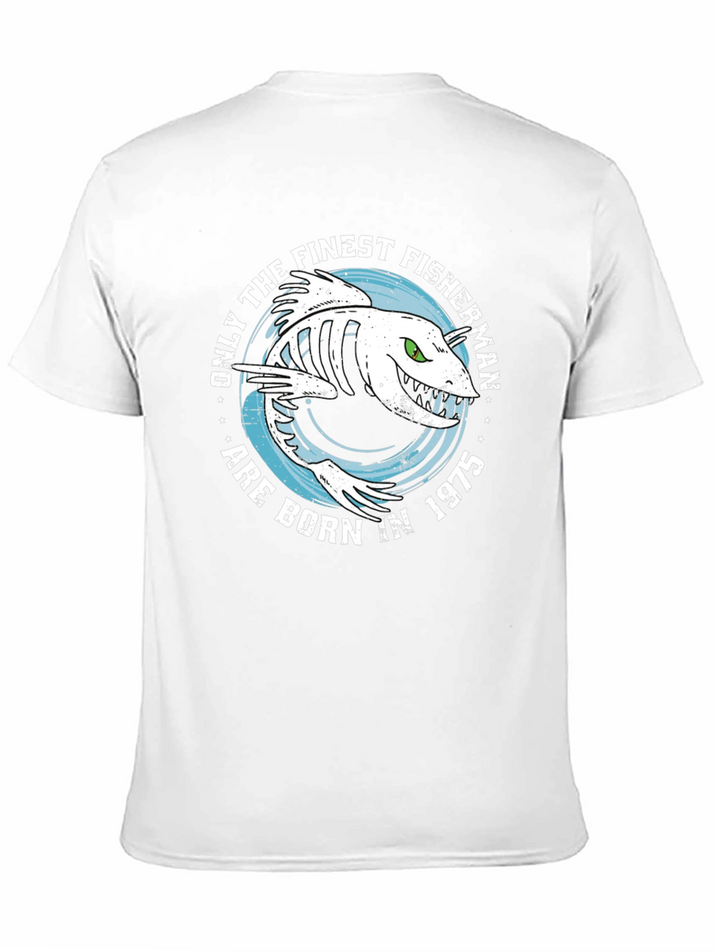 Finest Fisherman Born in 1975 Black T-Shirt
