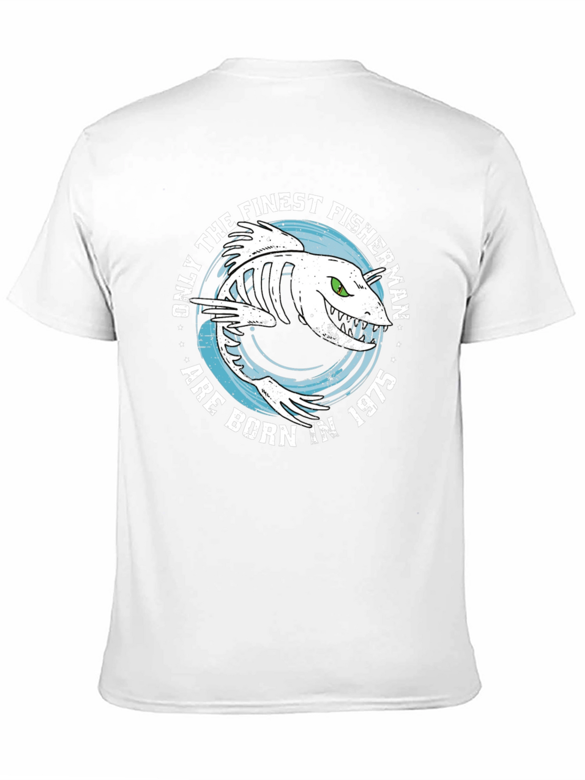 Finest Fisherman Born in 1975 Black T-Shirt