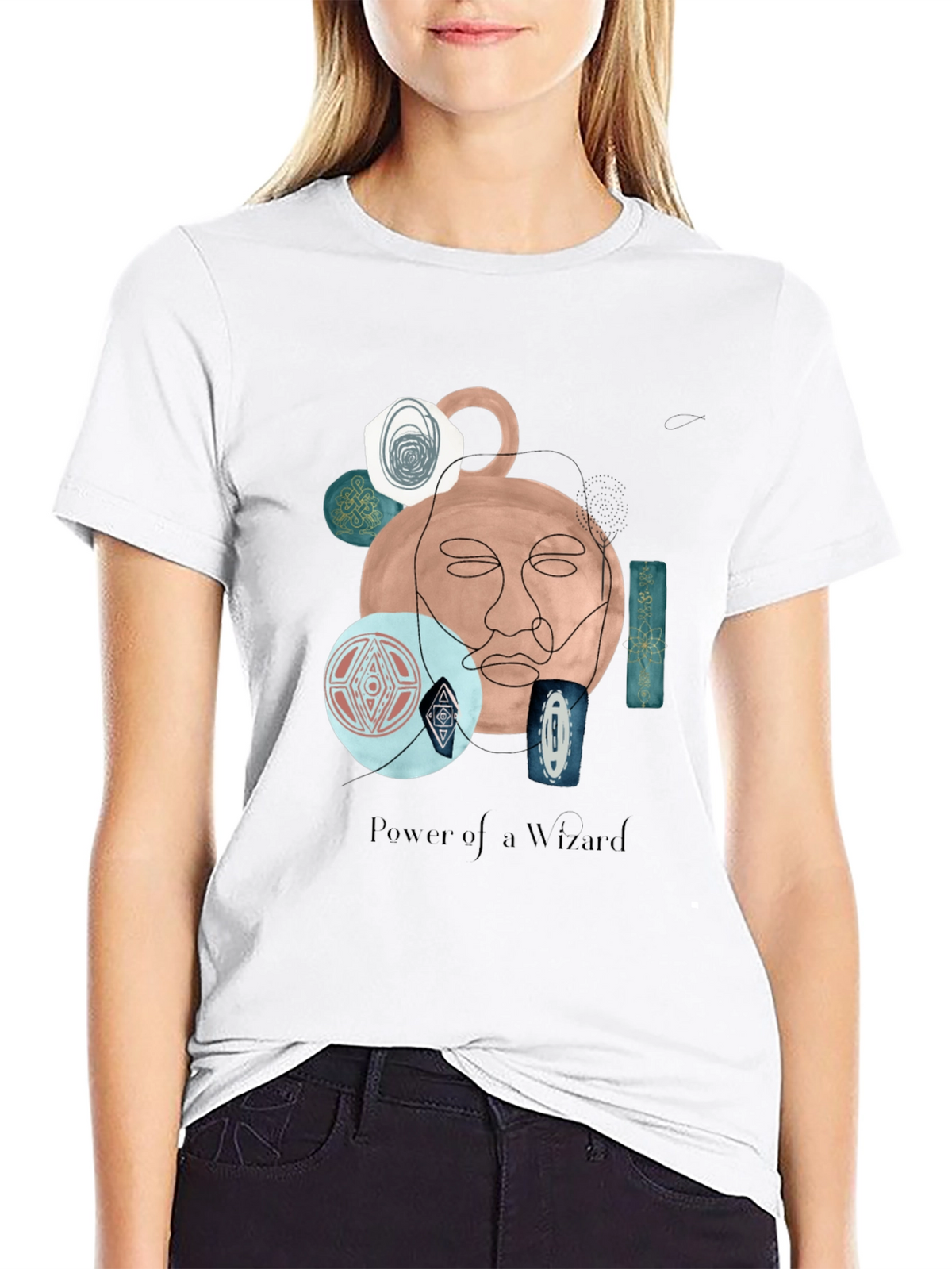 Wizard Art Graphic T-Shirt - Unique Abstract Design
