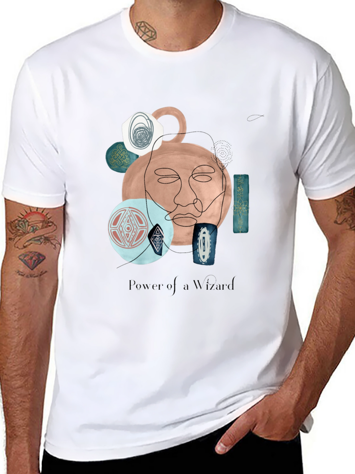 Wizard Art Graphic T-Shirt - Unique Abstract Design