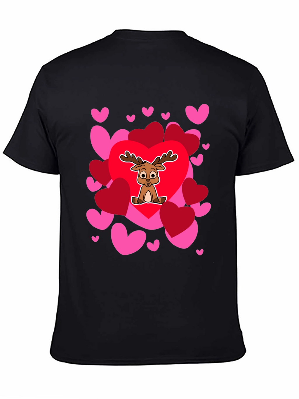 Reindeer Love Heart Valentines Day T-Shirt