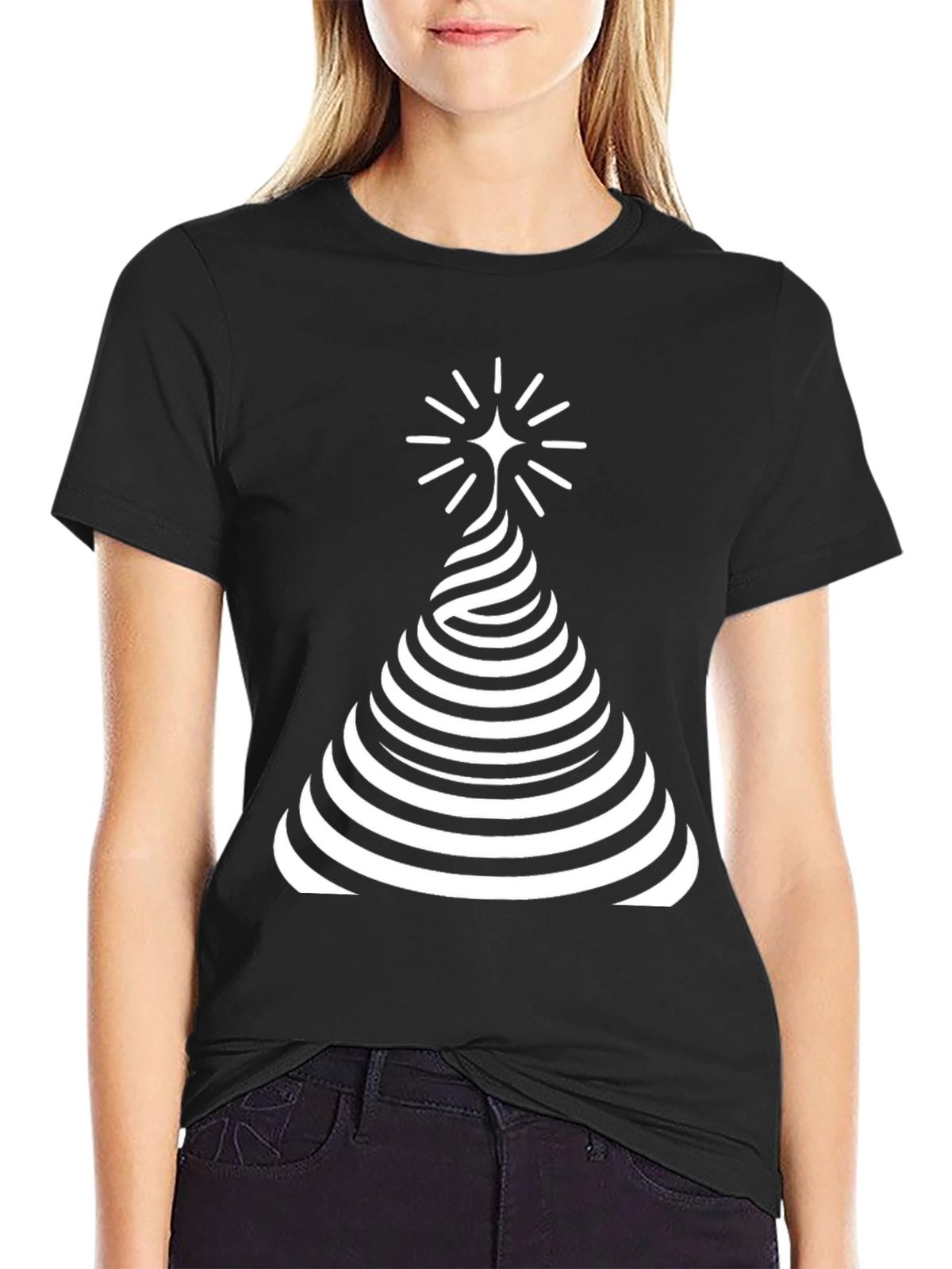 Striped Christmas Tree T-Shirt