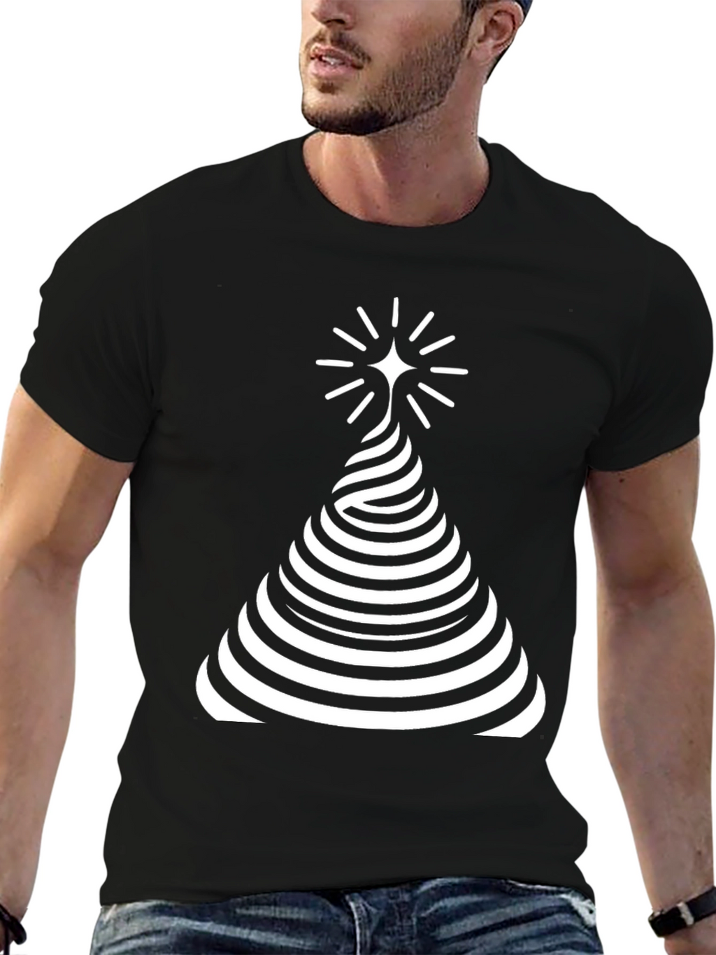 Striped Christmas Tree T-Shirt