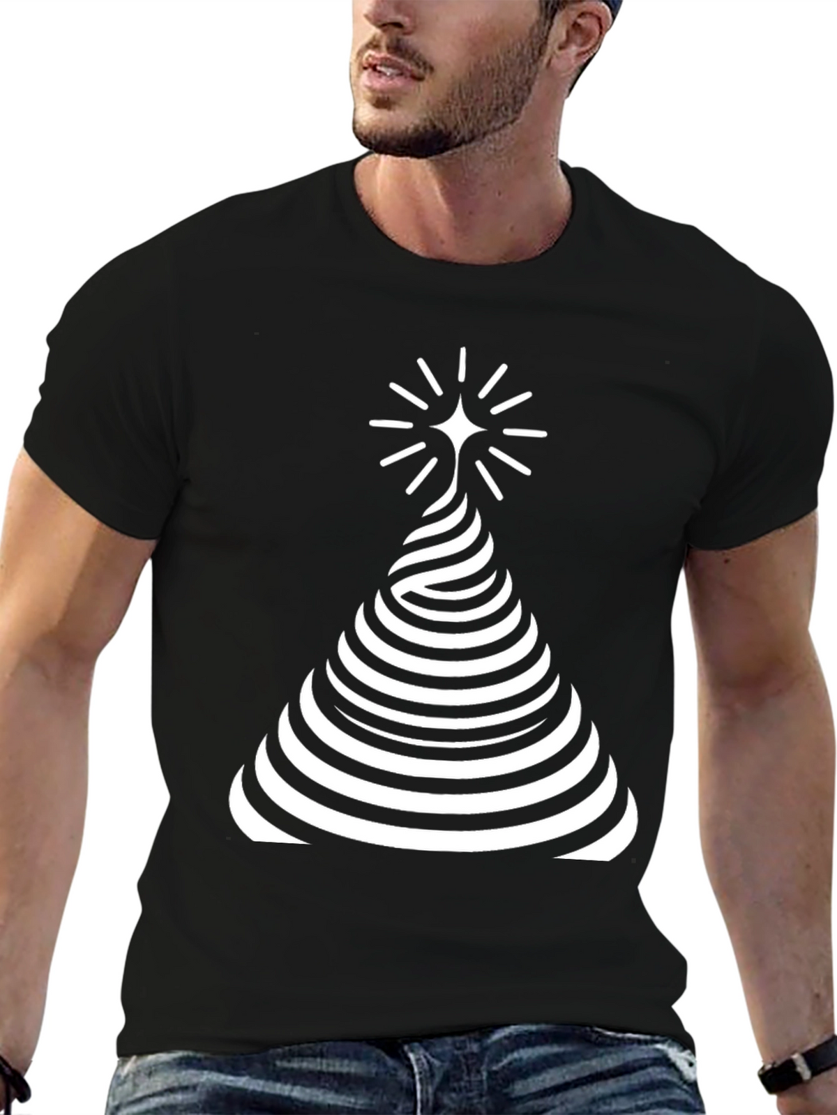 Striped Christmas Tree T-Shirt