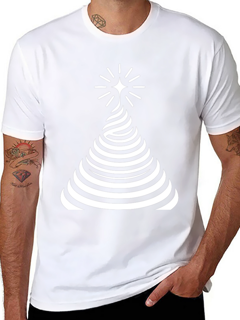Striped Christmas Tree T-Shirt