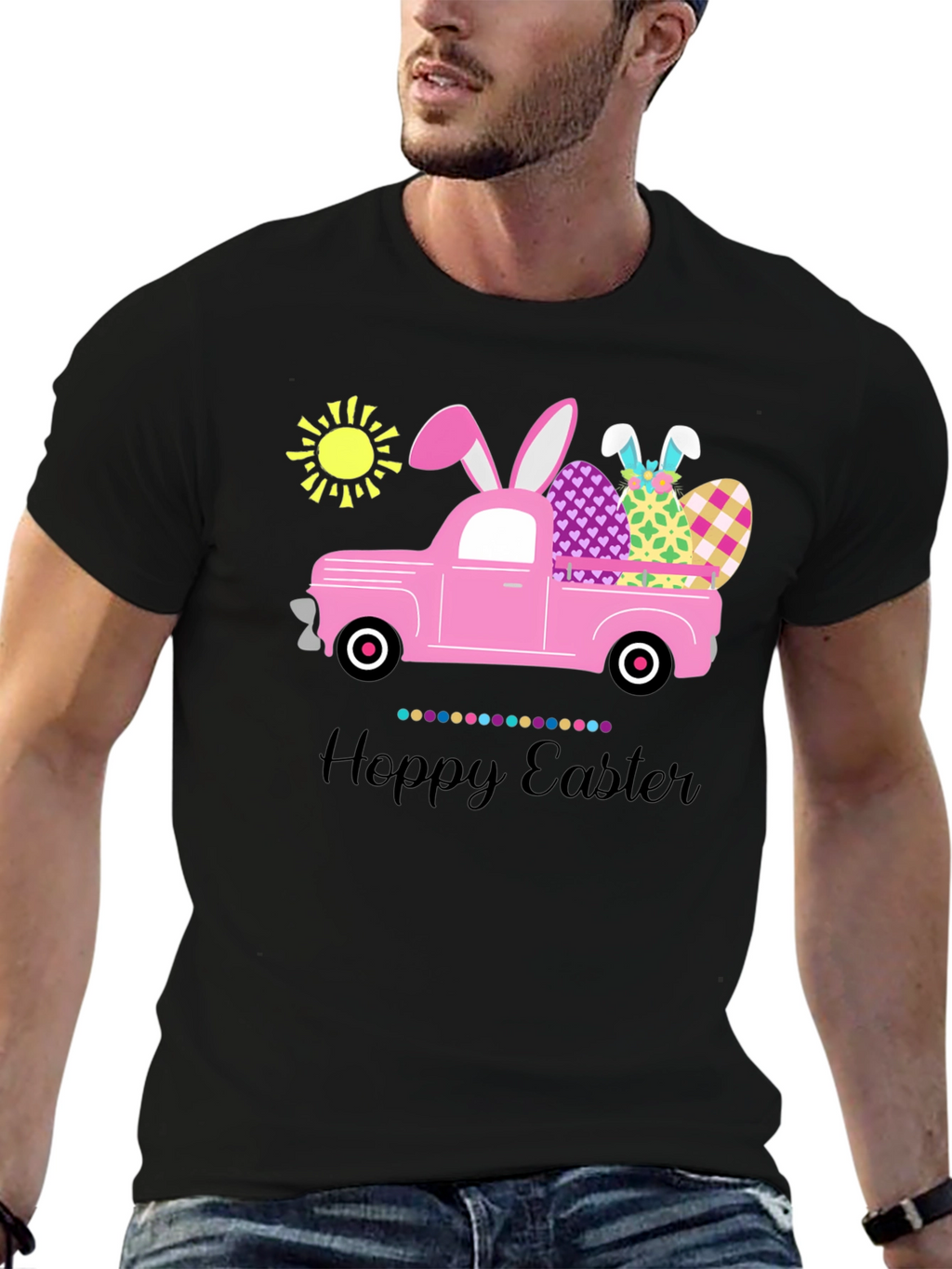 Hoppy Easter Truck T-Shirt - Fun Easter Tee