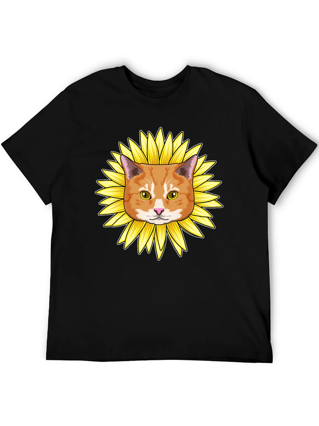Sunflower Cat Graphic Tee