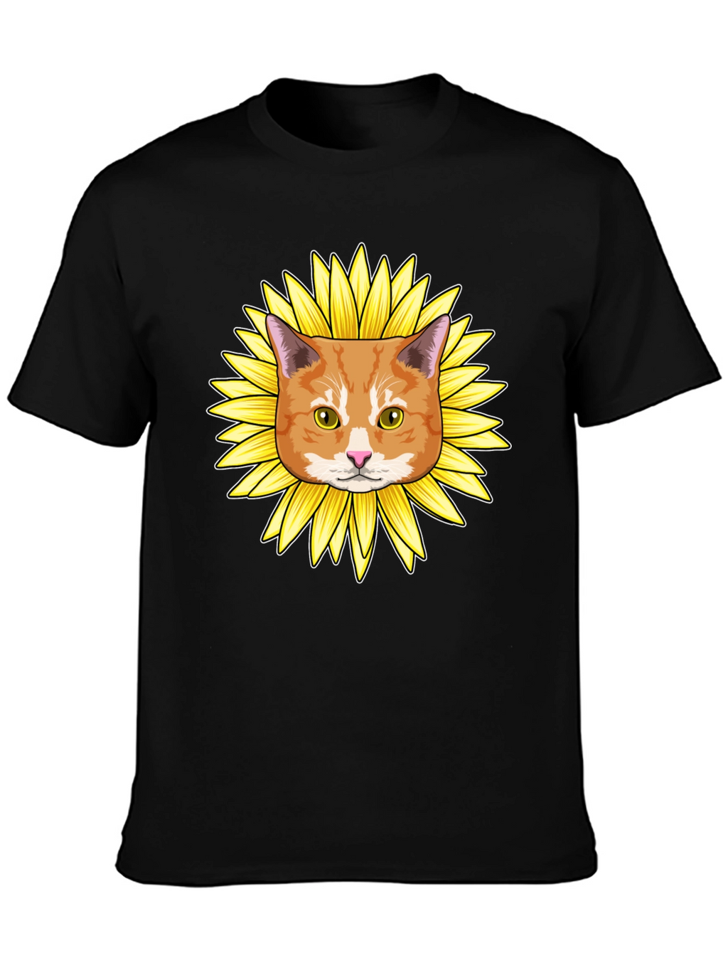 Sunflower Cat Graphic Tee
