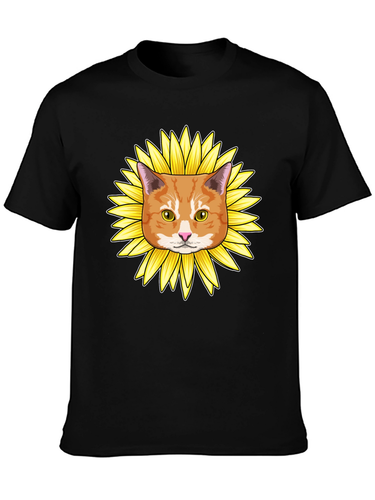 Sunflower Cat Graphic Tee