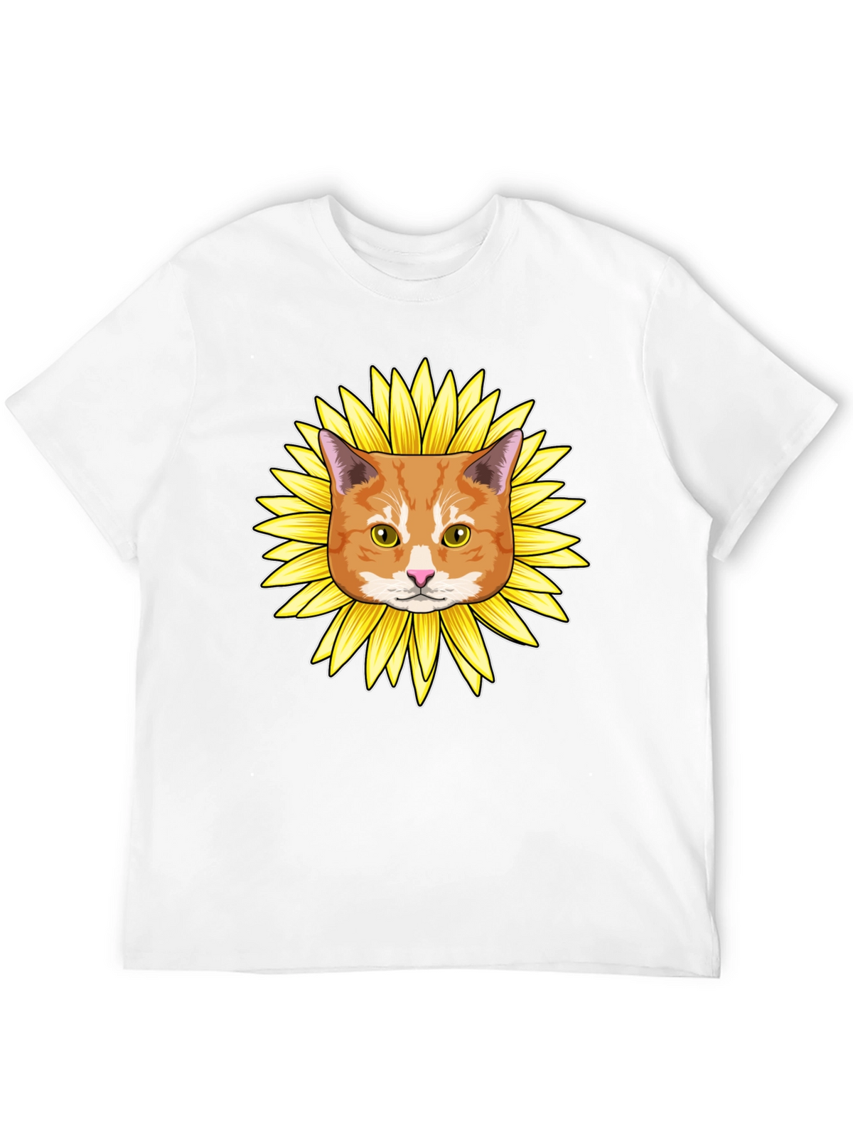 Sunflower Cat Graphic Tee