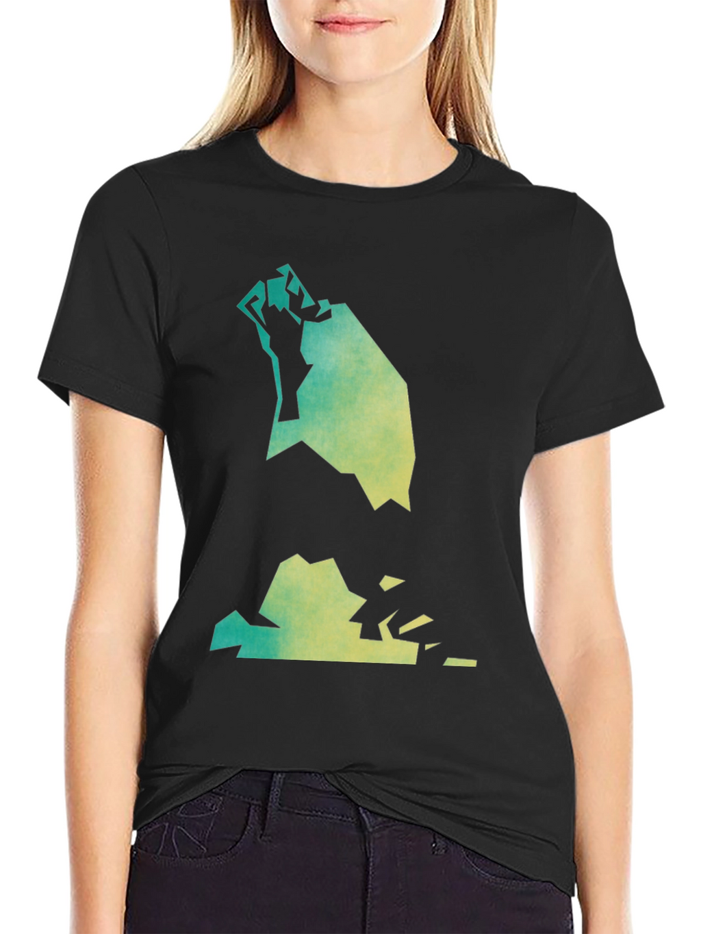 Abstract Graphic Tee - Black