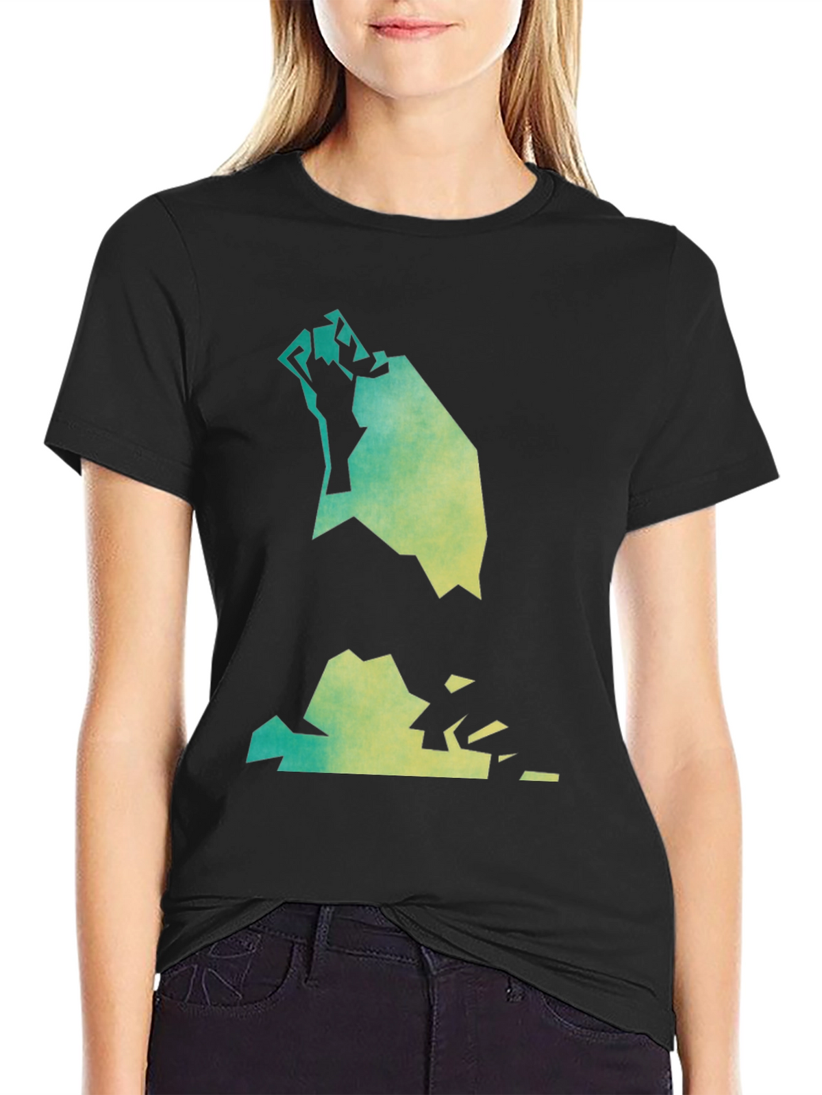 Abstract Graphic Tee - Black