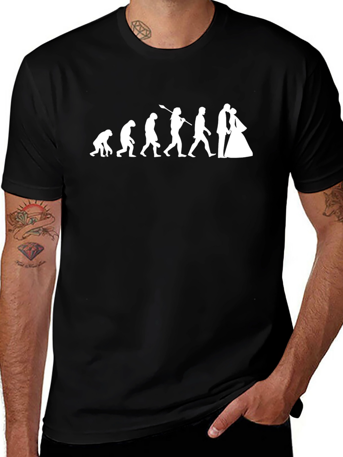 Evolution of Man T-Shirt - Wedding Edition