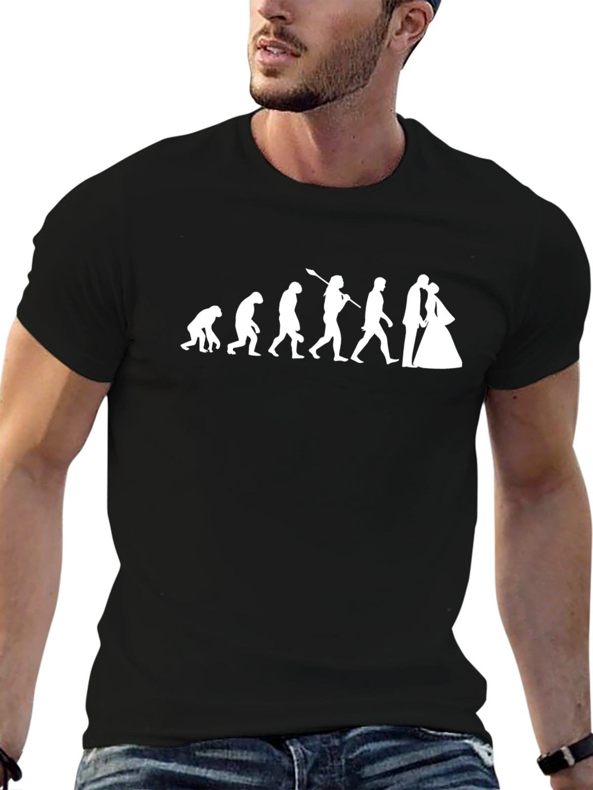 Evolution of Man T-Shirt - Wedding Edition