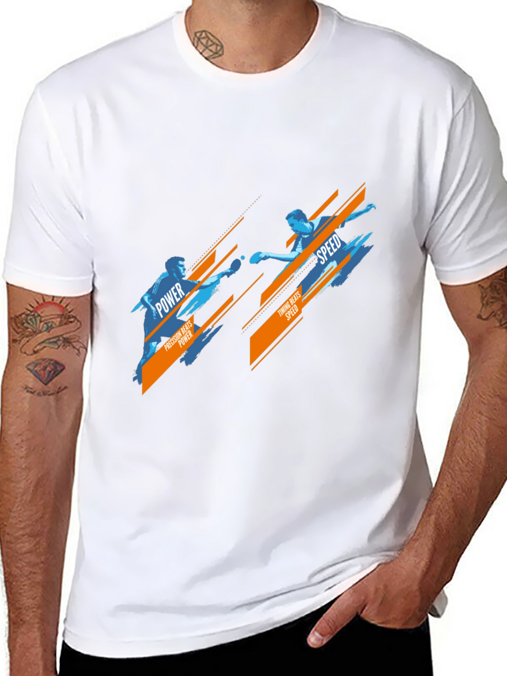 Table Tennis Power vs Speed Graphic T-Shirt