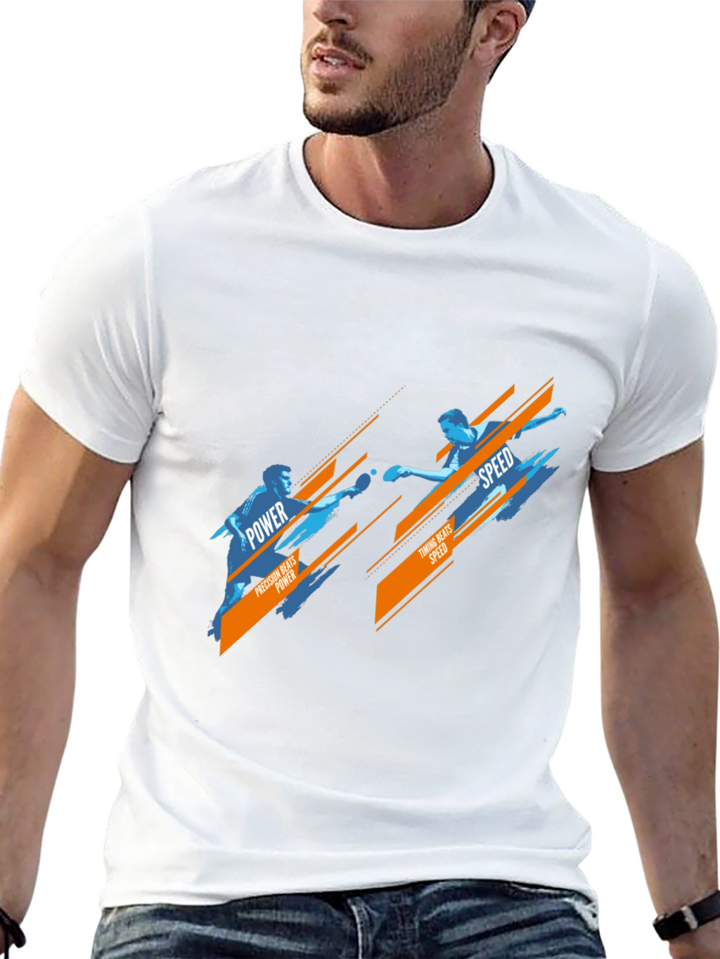 Table Tennis Power vs Speed Graphic T-Shirt